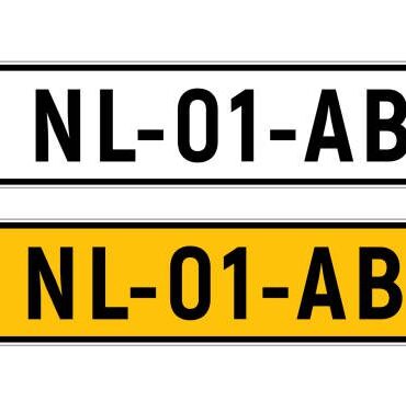 Netherlands dutch license plate. European Netherlands car auto plate number.